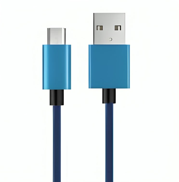 CABLE USB A MICRO USB CORDON 2M BLUE - 1
