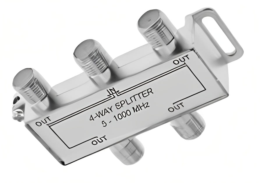 SPLITTER COAXIAL TELEVISIÓN SATELITAL 5-2400MHZ 4 SALIDAS - 2