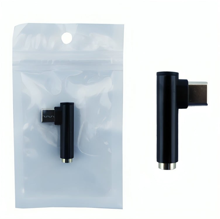 SET X 2 ADAPTADOR TYPE-C A JACK 3.5 CURVO PARA AUDIO - 2