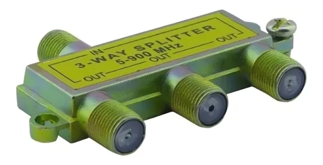 SET X2 SPLITTER 1 ENTRADA X 3 SALIDA, DORADO - 1
