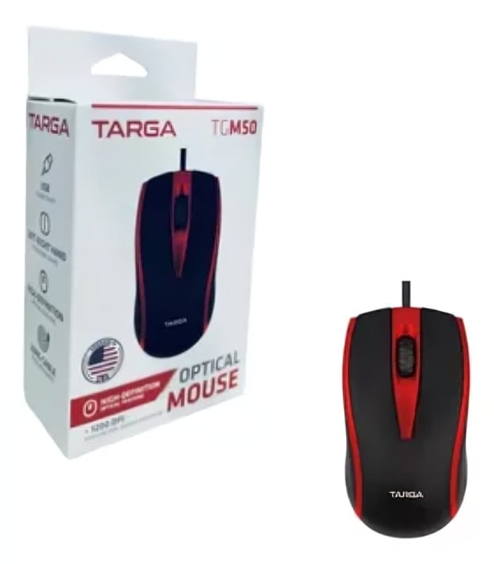 MOUSE USB TARGA TG M50 ROJO - 2