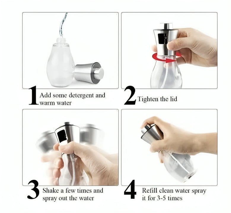 DISPENSADOR SPRAY ROCIADOR ACEITE VINAGRE BOTELLA DE VIDRIO (MOD 91150) - 1