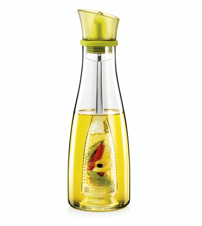 BOTELLA DOSIFICADOR PARA ACEITE DE OLIVA CON COLADOR 500 ML - 1