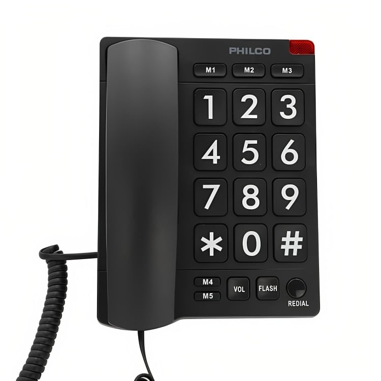 TELEFONO NUMEROS GRANDES PHILCO NEGRO 170BK - 3