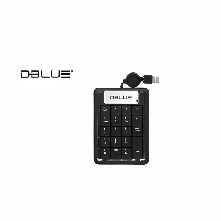 TECLADO NUMERICO DBLUE CON CABLE RETRACTIL BLACK - 2