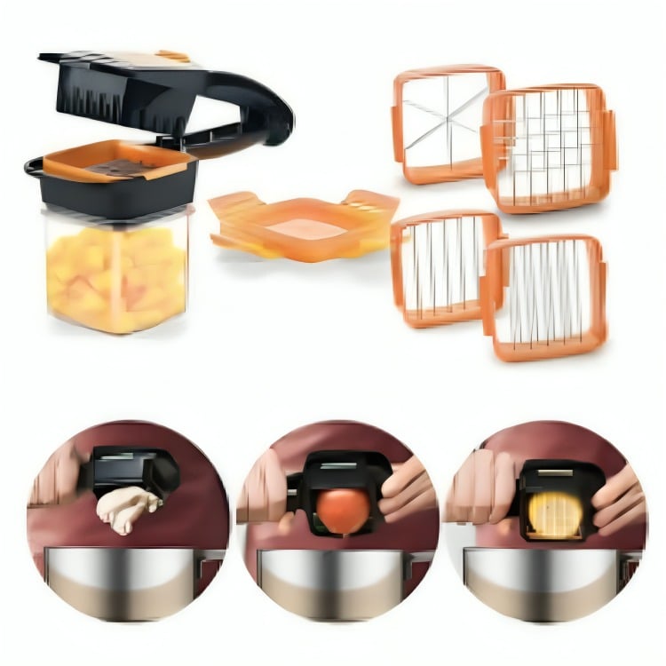 PICADOR REBANADOR MULTIPLE 5 EN 1 VERDURAS FRUTAS ENSALADAS