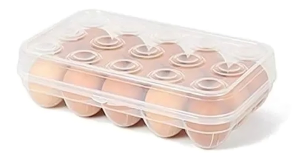 PORTA HUEVOS PLASTICO PARA 15 HUEVOS - 1