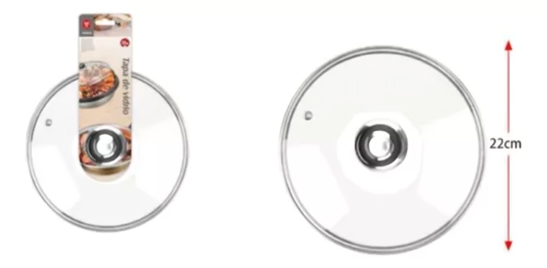 TAPA PARA OLLA DE VIDRIO 22 CM - 2