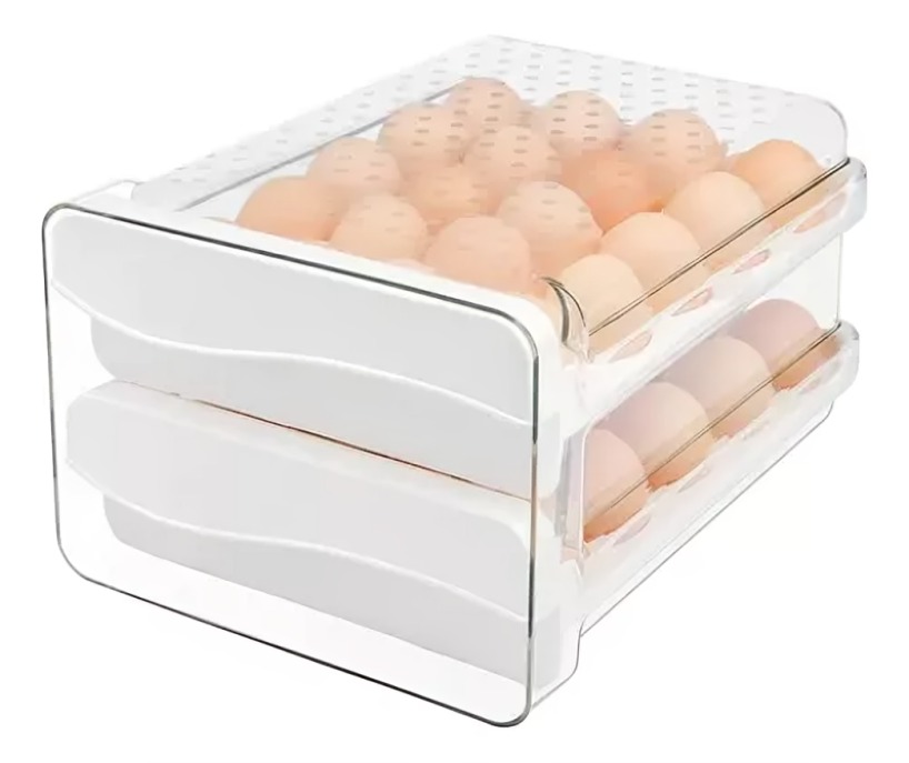 ORGANIZADOR DE HUEVOS CAJA PARA 40 HUEVOS 2 NIVELES - 2