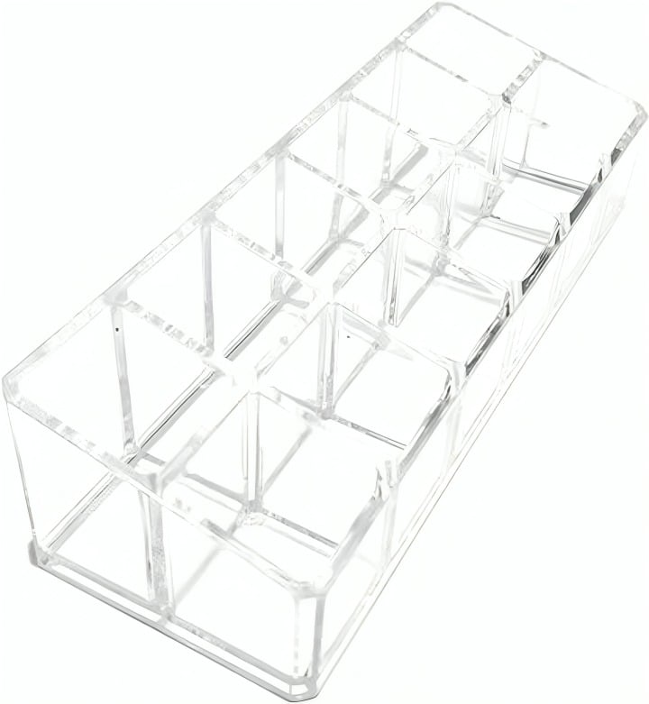 ORGANIZADOR DE MAQUILLAJE LABIALES 12 COMPARTIMIENTOS - 2