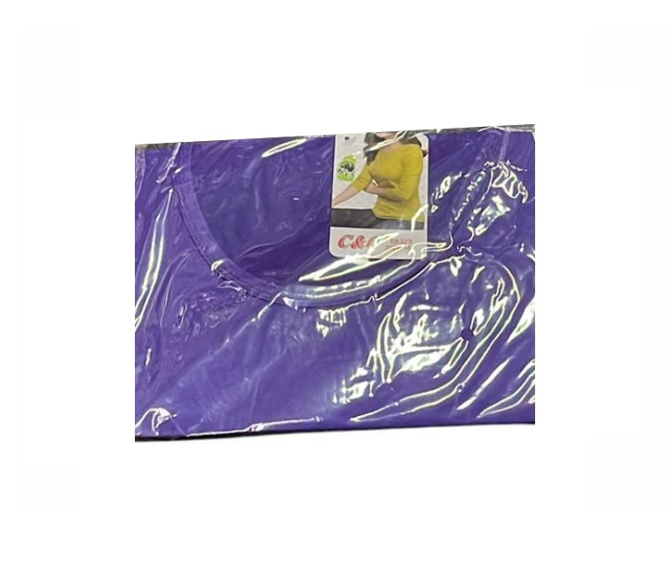 POLERA MUJER CUELLO REDONDO CAMISETA PRIMERA CAPA LILA M/L - 2