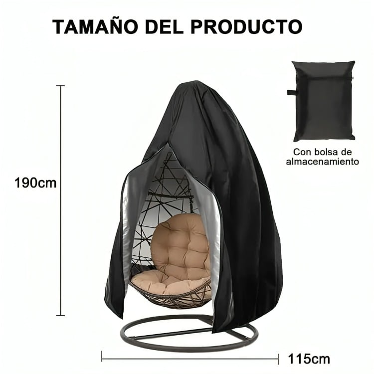 FUNDA PARA SILLA COLGANTE, DURADERA, IMPERMEABLE, RESISTENTE - 2