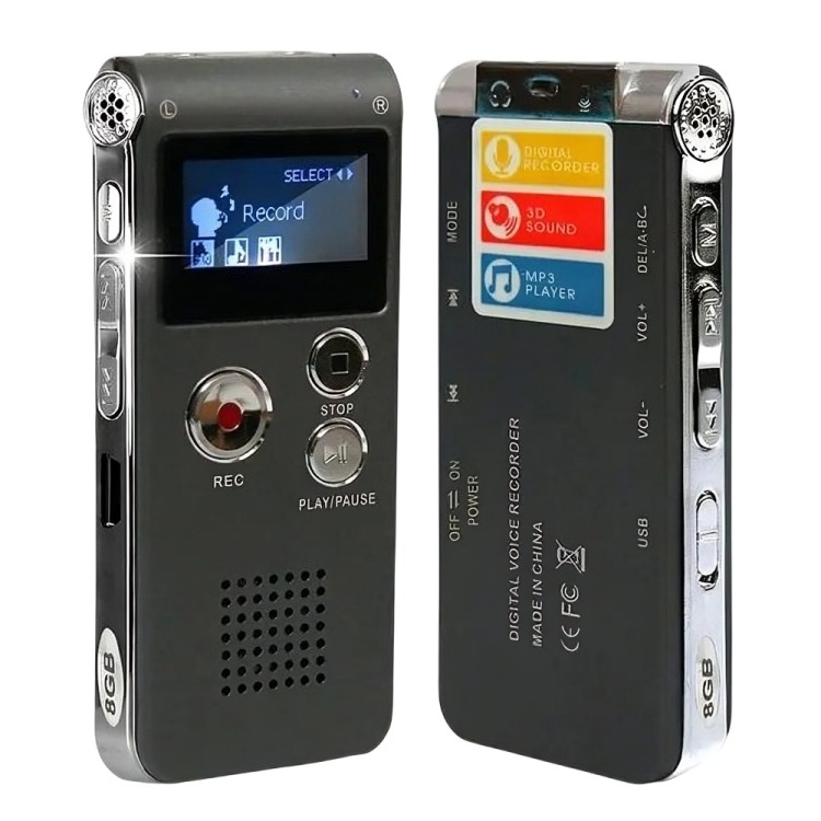 GRABADORA DIGITAL PROFESIONAL DE VOZ 8GB MP3 - 2