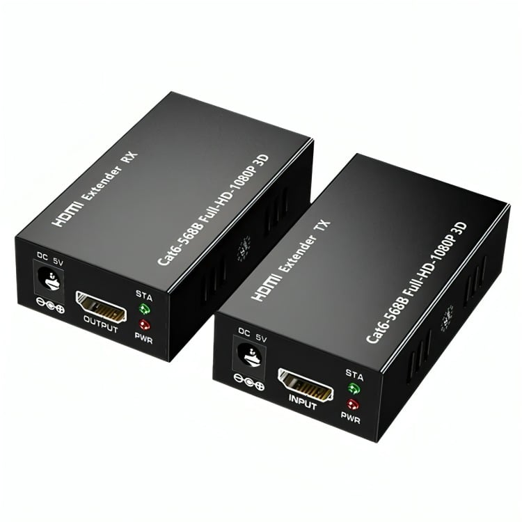 EXTENSOR VIDEO AUDIO DIGITAL 60MTS HDMI CABLE RED UTP RJ45 - 2