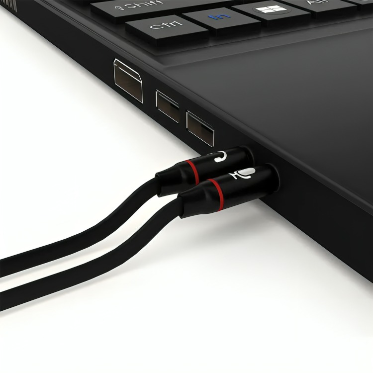 GENÉRICO CABLE ADAPTADOR 3.5MM PARA AUDIFONOS CON MICRÓFONO