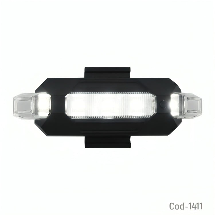 LUZ BICI DELANTERA 5 LED BLANCA 4 EFECTOS RECARGABLE - 1