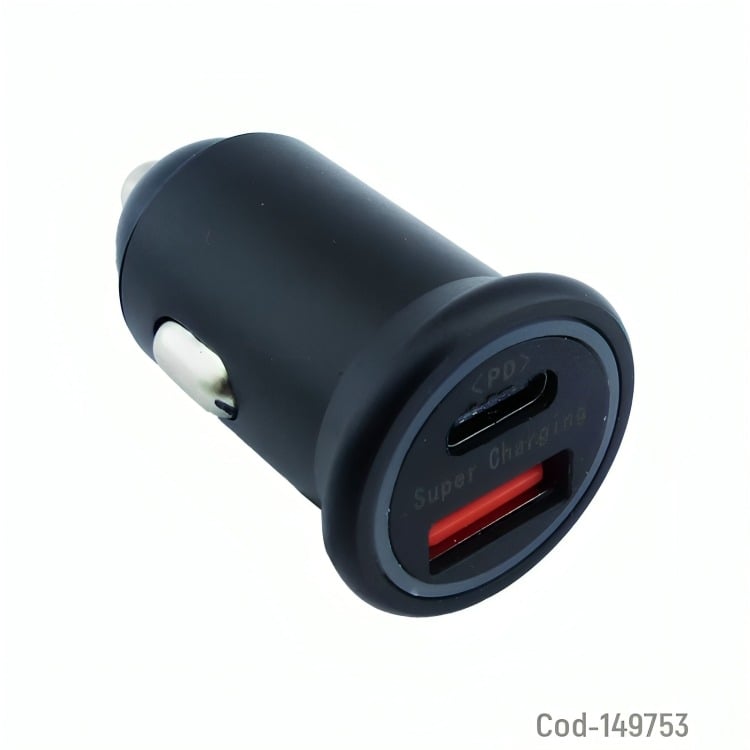 CARGADOR 1 USB Y 1PD TYPE-C 100W MOD.T-5102 12V ALUMINIO - 1