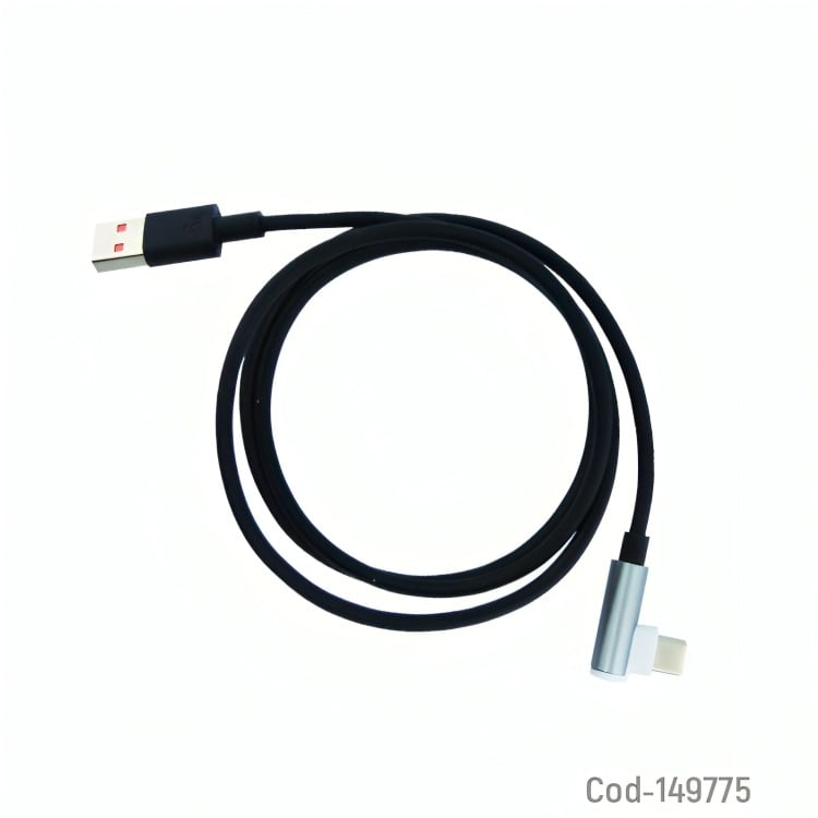 CABLE USB A TYPE-C CURVO 6A MVP BLANCO,NEGRO 1 M ALTA CALIDAD - 1