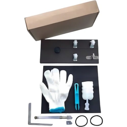 CORTADOR BOTELLA VIDRIO BASE METALICA KIT CON ACCESORIOS - 1
