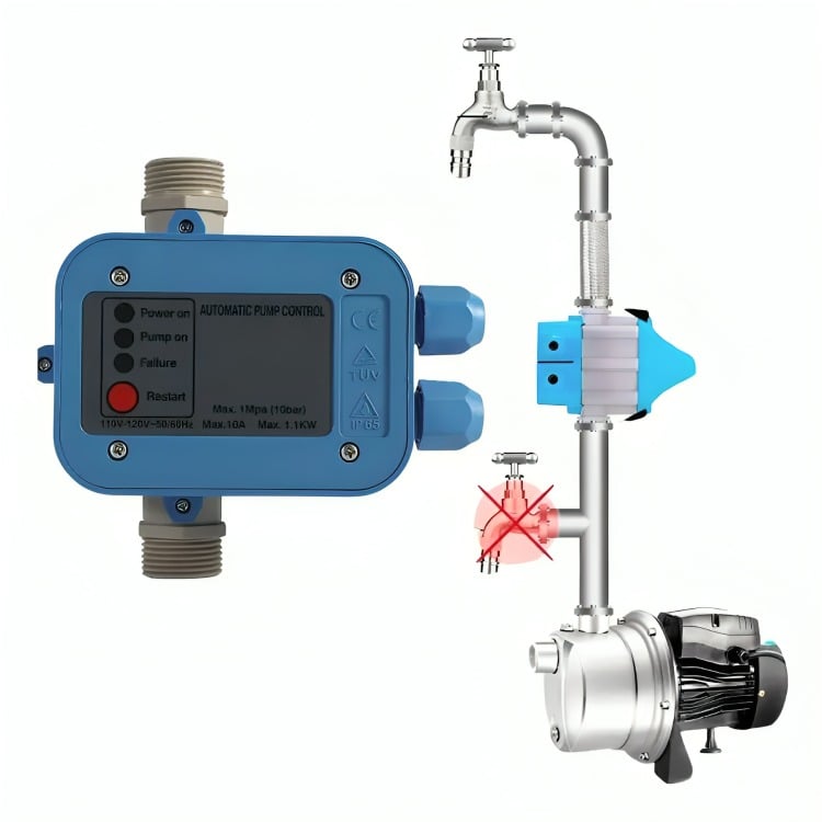 CONTROLADOR ELECTRÓNICO AUTOMÁTICO PRESIÓN PARA BOMBA AGUA - 2