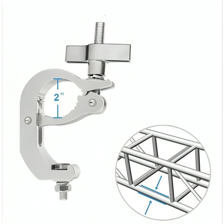 CLAMP ALUMINIO AJUSTABLE 100K ABRAZADERAS DE CABEZA MÓVIL - 2