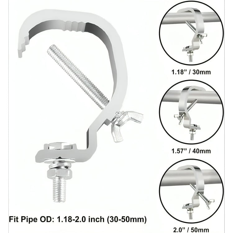 CLAMP SOPORTE ABRAZADERA DE ALUMINIO PARA ILUMINCACION - 2