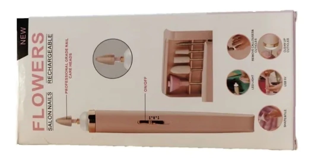 PULIDOR TORNO PORTATIL PARA MANICURA Y PEDICURA RECARGABLE - 1