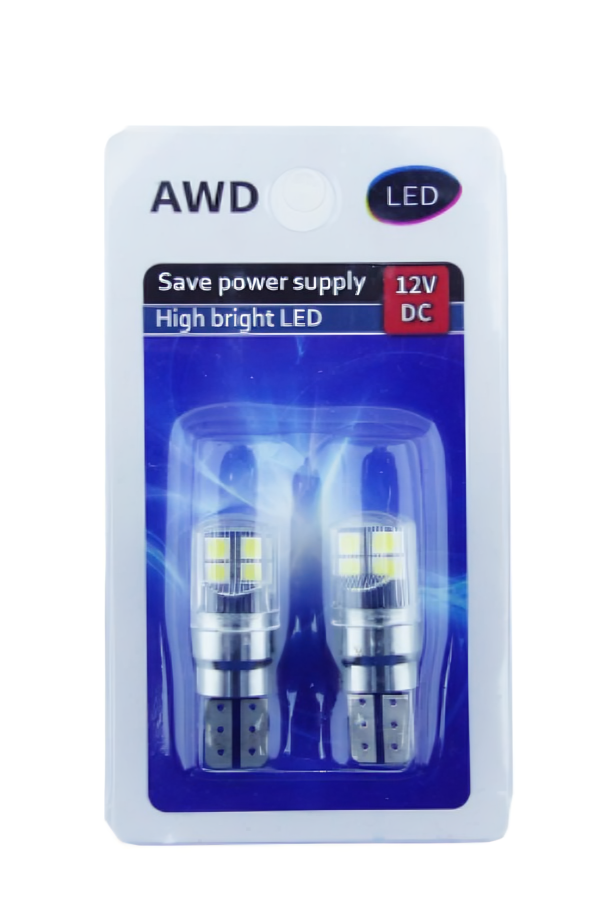 LED X 18 TIPOLED T-10 COLA DE PESCADO LED 3030 8 LED AWD 5W 12/24V - 1