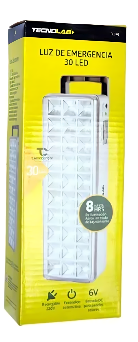LAMPARA DE EMERGENCIA CON 30 LED RECARGABLE TECNOLAB - 3
