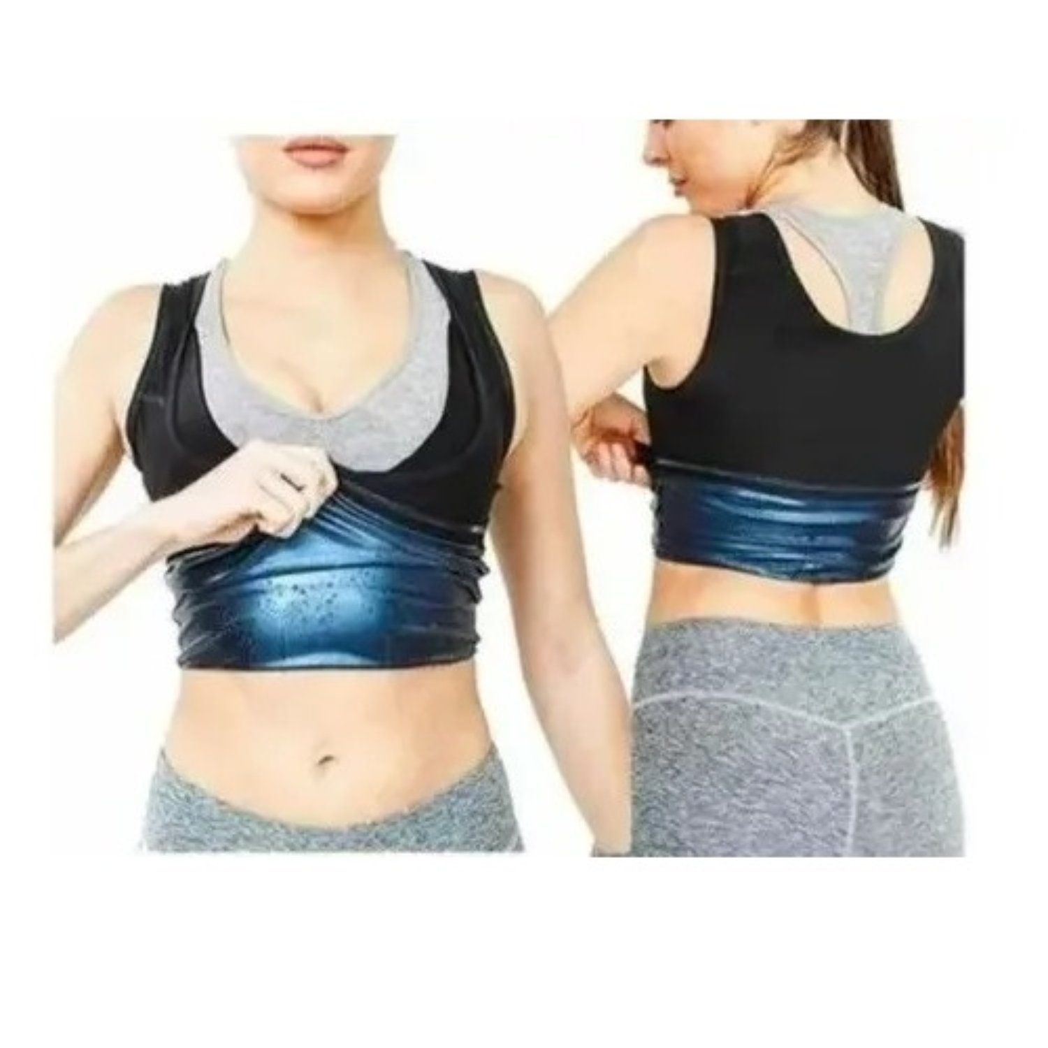 FAJA SAUNA REDUCTORA PARA MUJER FAJA ADELGAZANTES S/M NEGRO - 4