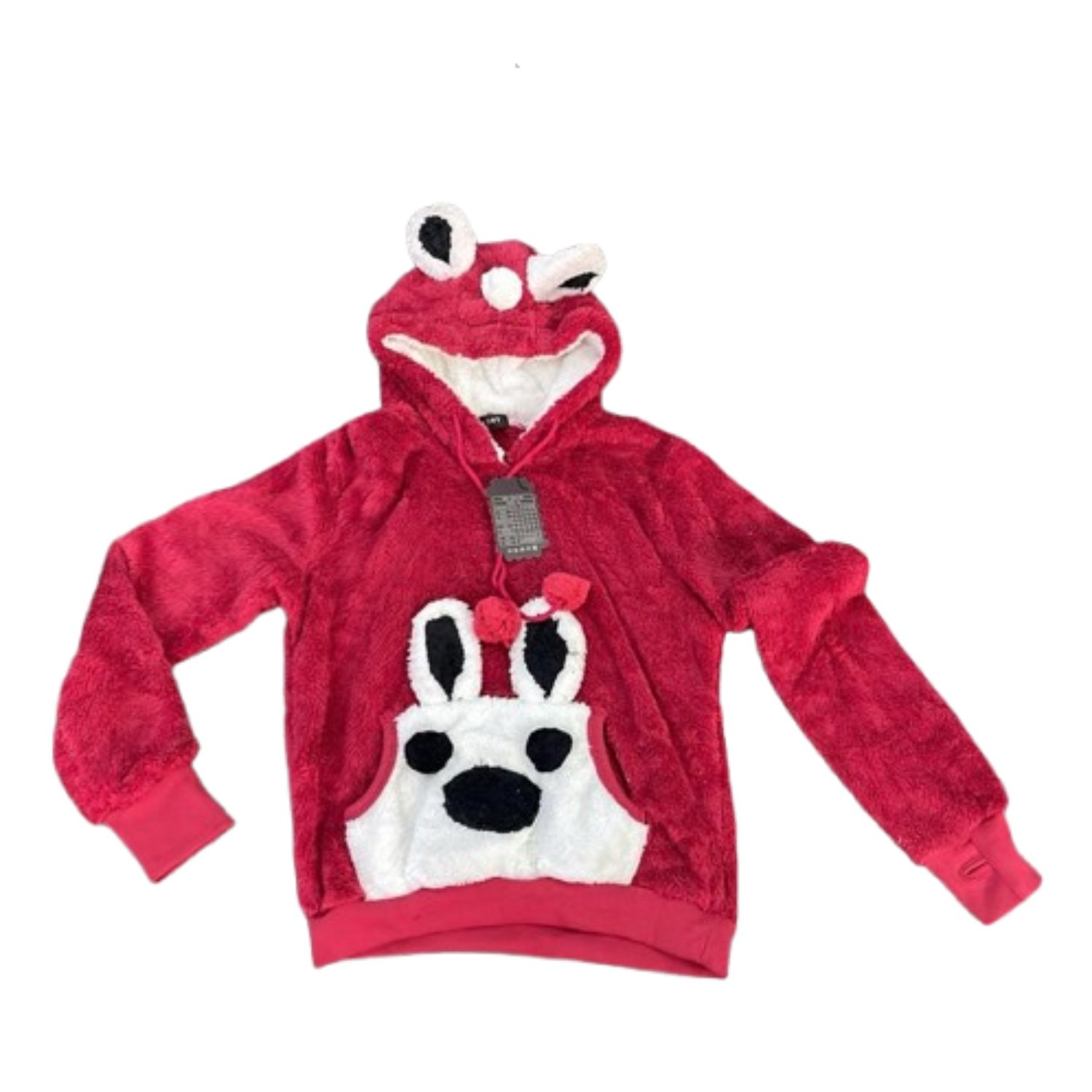 POLERON SUDADERA CON CAPUCHA CHIPORRO FELPA ROJO XL - 2