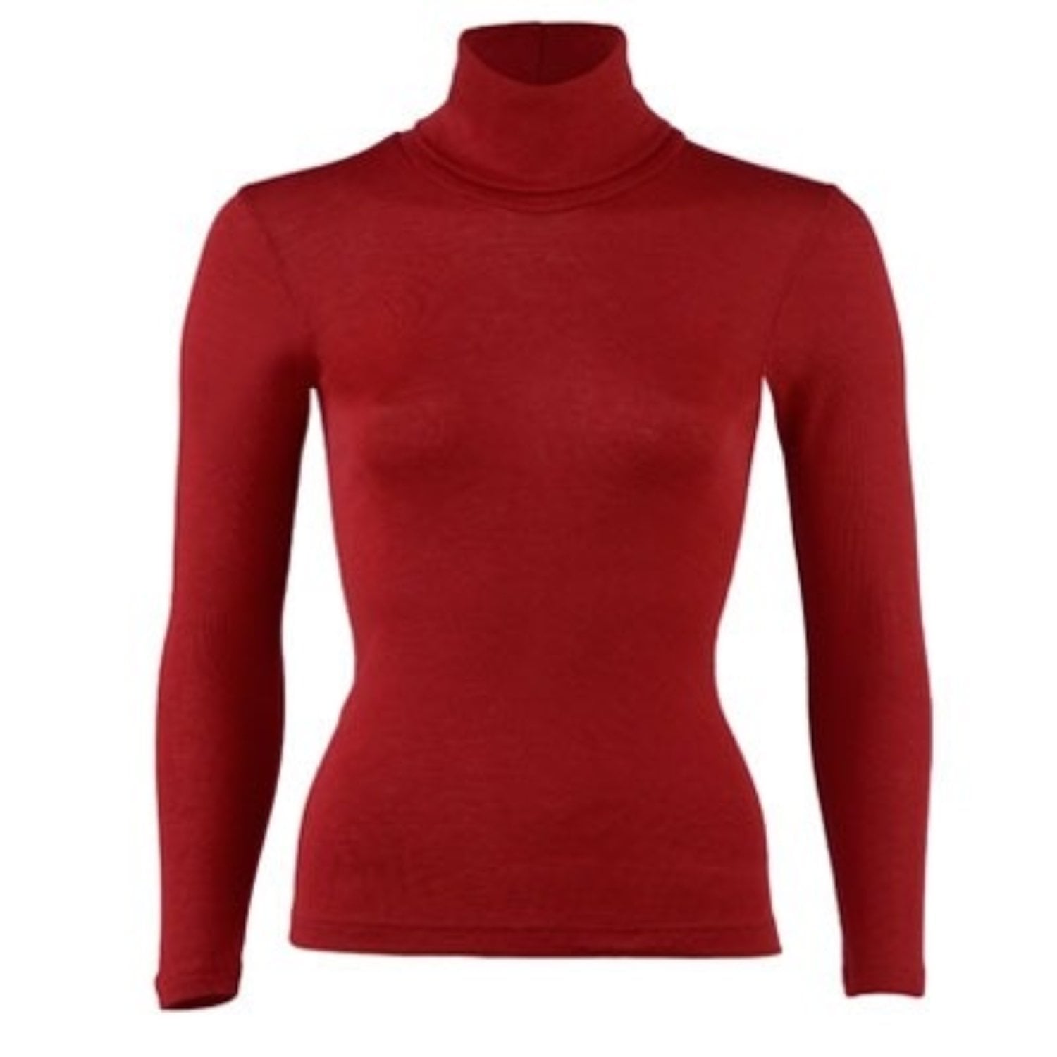 POLERAS BEATLE MUJER CAMISETA CUELLO ALTO POLAR PRIMERA CAPA - ROJA XL - 2