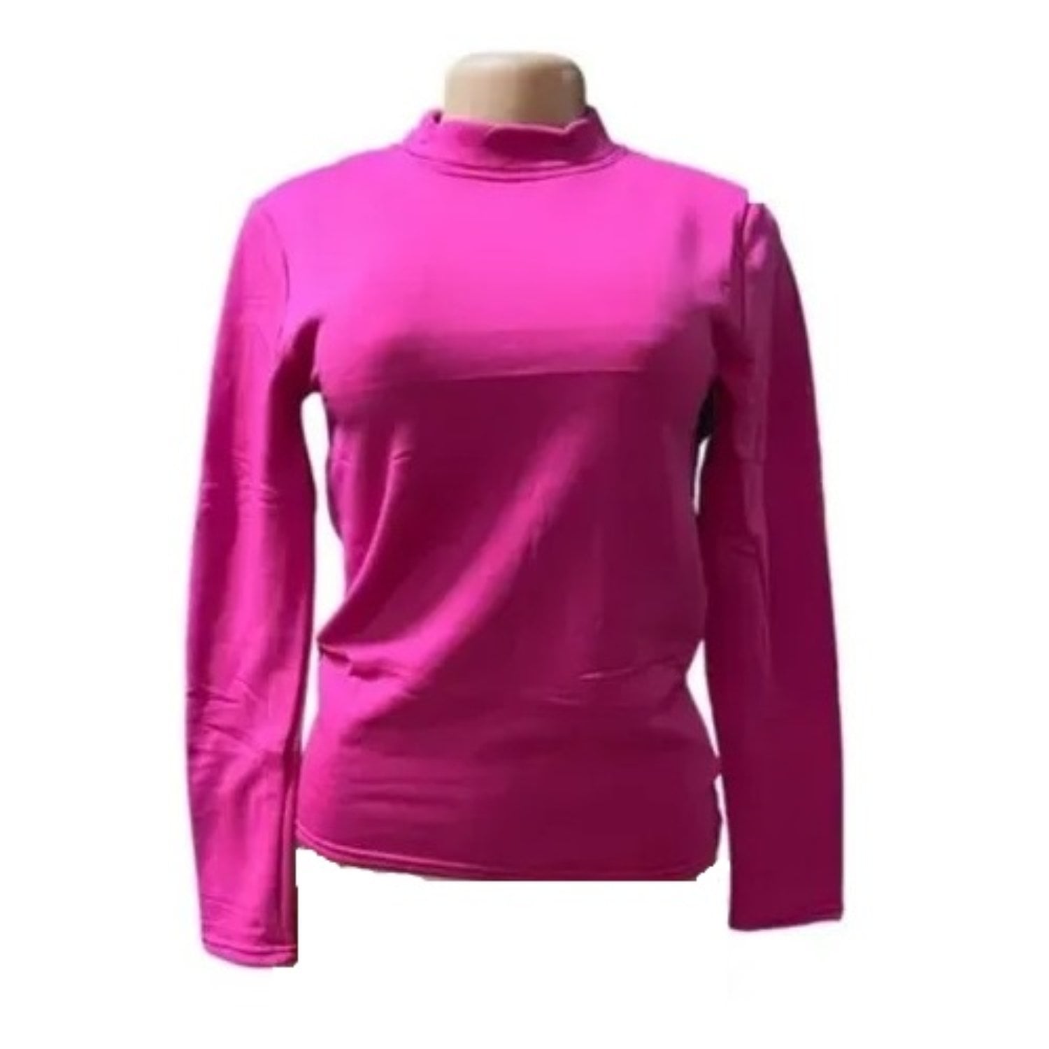 POLERAS BEATLE MUJER CAMISETA CUELLO ALTO POLAR PRIMERA CAPA - FUSCIA ML - 1