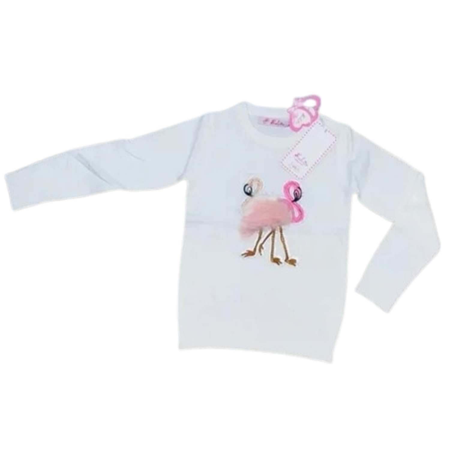 BLUSA DE NIÑA MANGA LARGA SUDADERA POLERA BLANCO TALLA 2 - 1