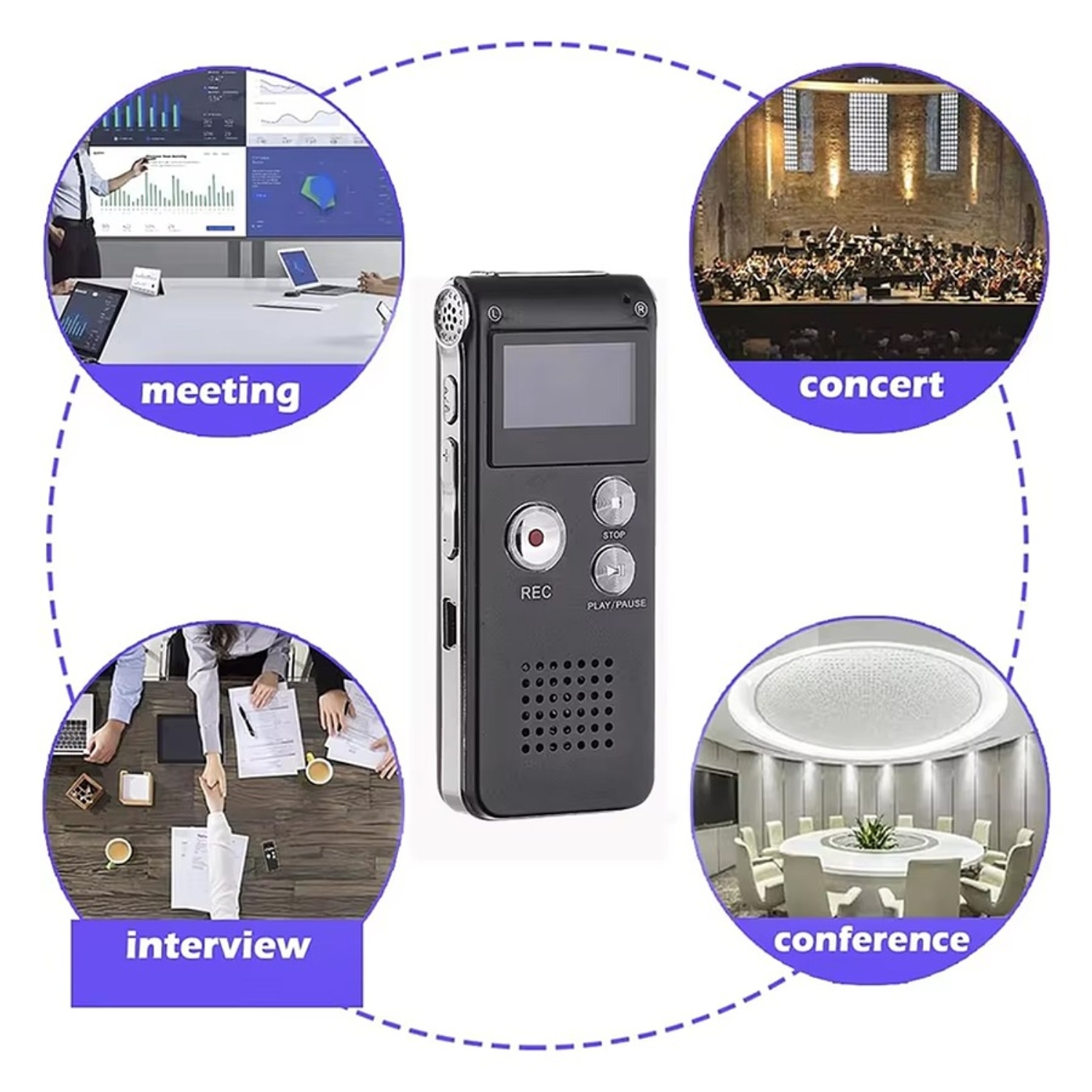 GRABADORA DIGITAL PROFESIONAL DE VOZ 8GB MP3 - 2
