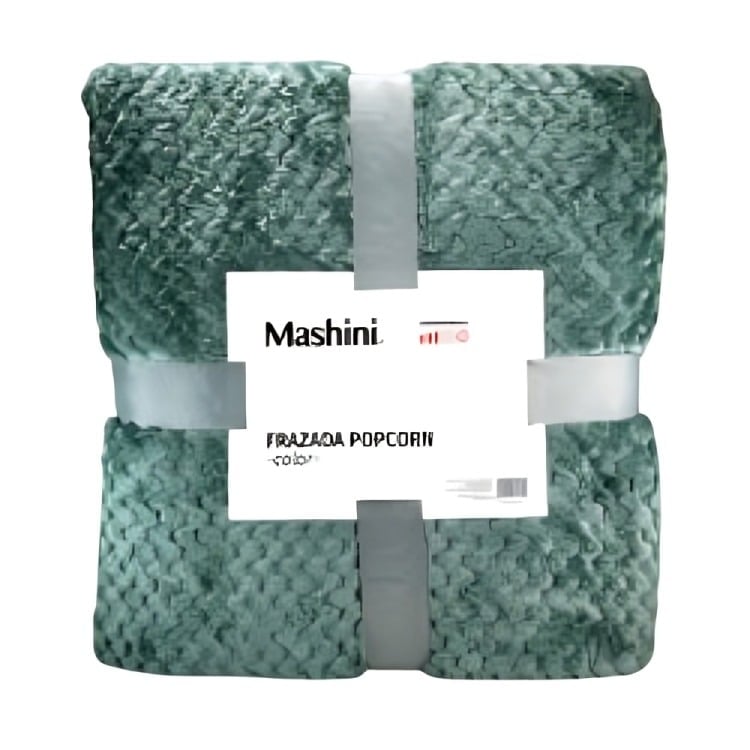 FRAZADA POPCORN 1.5 PLAZAS / VERDE – MASHINI - 1