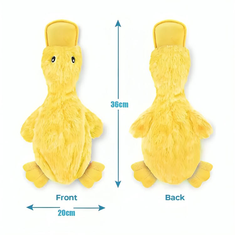 PATO JUGUETE PELUCHE PARA PERROS MASCOTAS CON SONIDO - 3