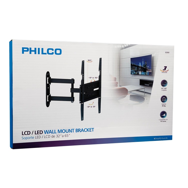 SOPORTE TV PARA 32 A 65 PULG CON 3 ARTICULACIONES - 1