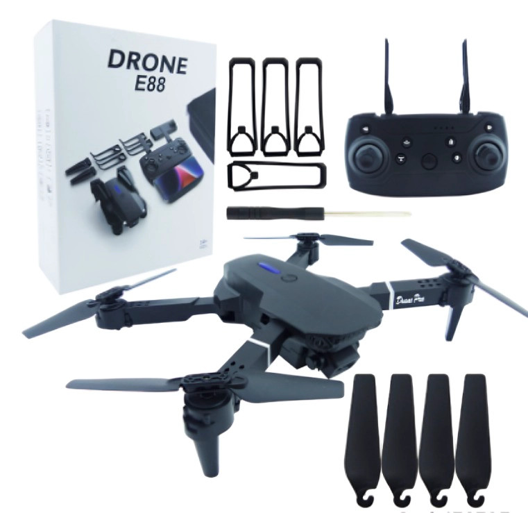 DRON MODELO E88 WIFI DE 2 CAMARAS CON ESTUCHE. - 3