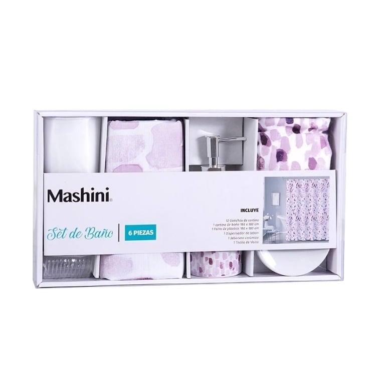 SET DE BAÑO EN CAJA 6 PIEZAS / LIMARI – MASHINI - 2