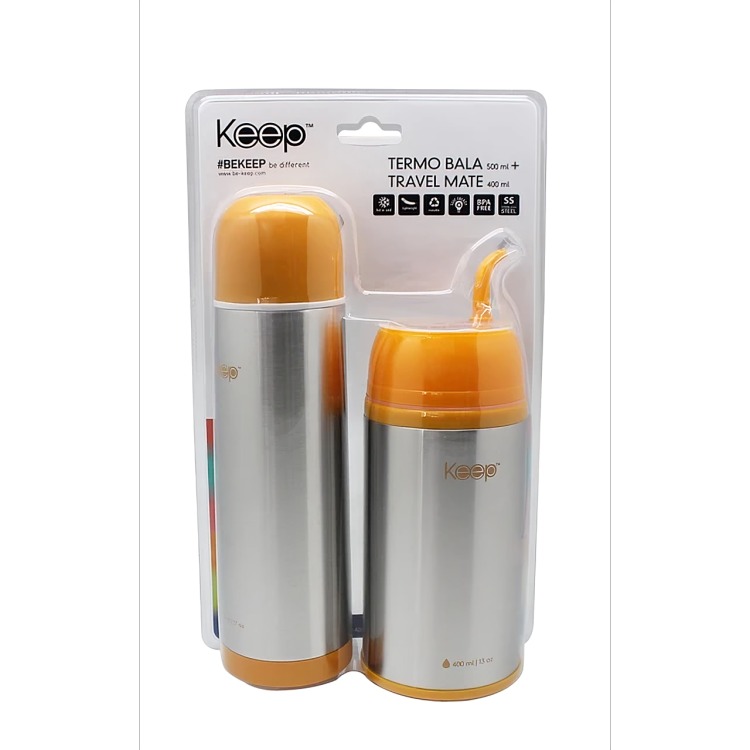 TERMO MATE ACERO KEEP EN COLOR AMARILLO - 1