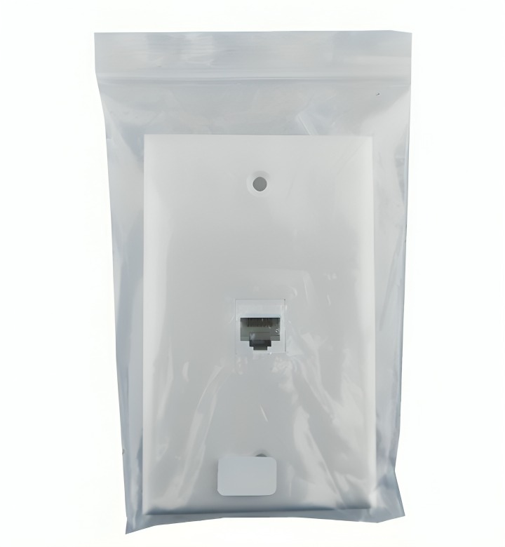 MODULO CONECTOR RJ-45 PARA MURO CAT 6 HEMBRA EN COLOR BLANCO EN BOLSA - 1