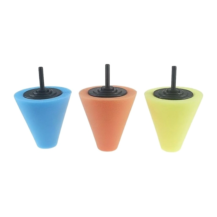 KIT DE 3 PIEZAS ESPONJAS PULIR EN FORMA DE CONO, AUTO - 5