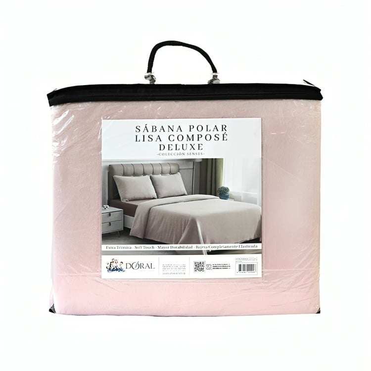 SÁBANAS DE POLAR COMPOSÉ KING / BICOLOR ROSA – DORAL - 2