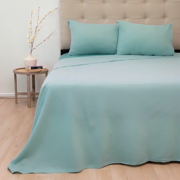 SÁBANAS DE POLAR COMPOSÉ KING / BICOLOR TURQUESA – DORAL - 3