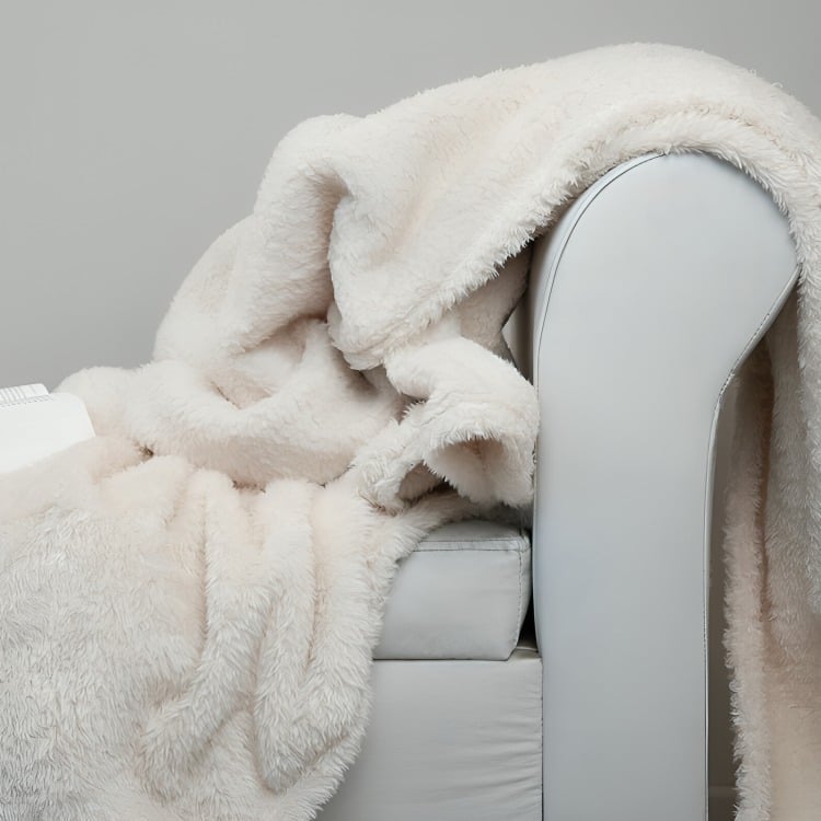 Coperta 127 x 152 cm Crema | Leroy Merlin