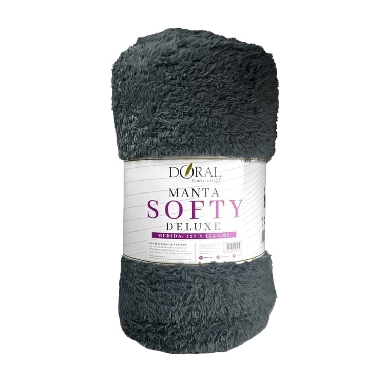 MANTA SOFTY LISA / GRIS – DORAL 127×152 CM. - 1