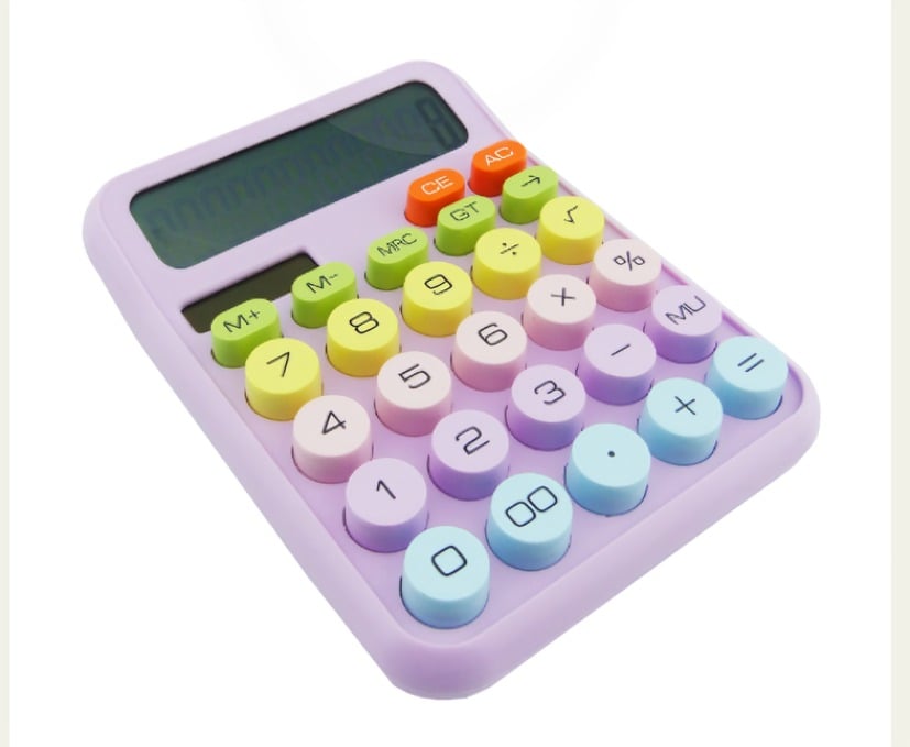 CALCULADORA DE 12 DIGITOS A PILAS Y LUZ - 2