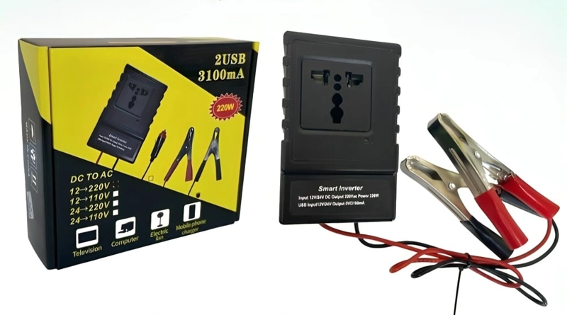 INVERSOR DE VOLTAJE, CONTROLADOR Y 2 PUERTOS USB 3100 - 2