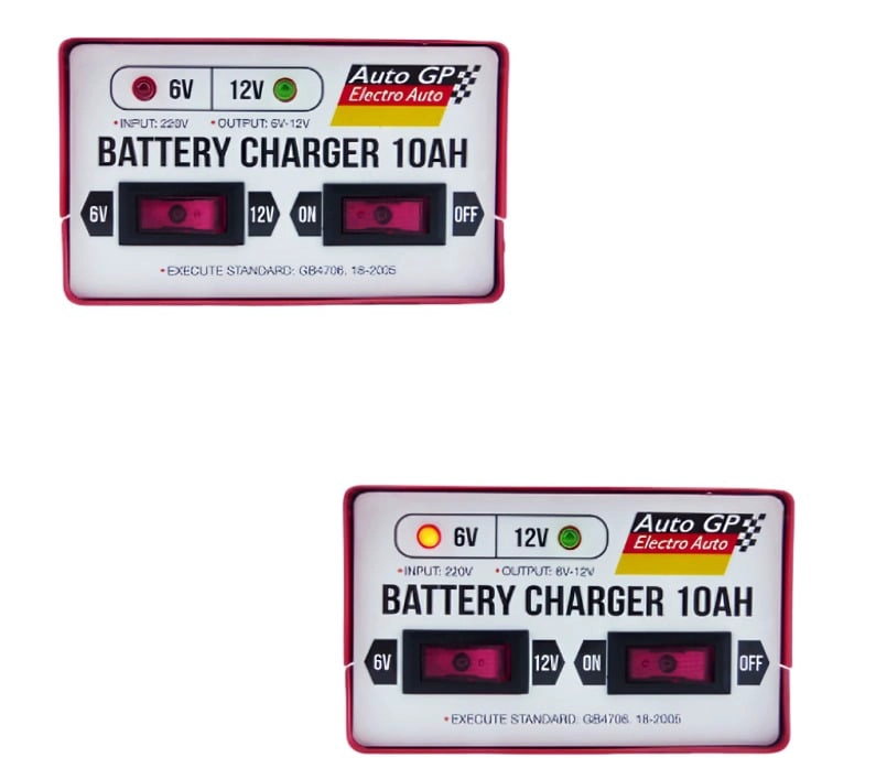 CARGADOR DE BATERIA DE 10 AMP MARCA AUTOGP DE 6 A 12 VOLT - 1